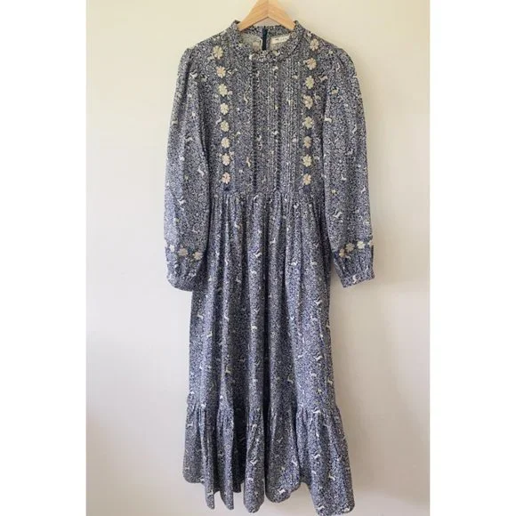 *RARE* Doen Nova Dress Navy Prancing Fawn Deer - Picture 2 of 11